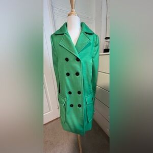 Blair Waldorf Inspired Green Sleeveless Jacket Rare Gossip Girl Style